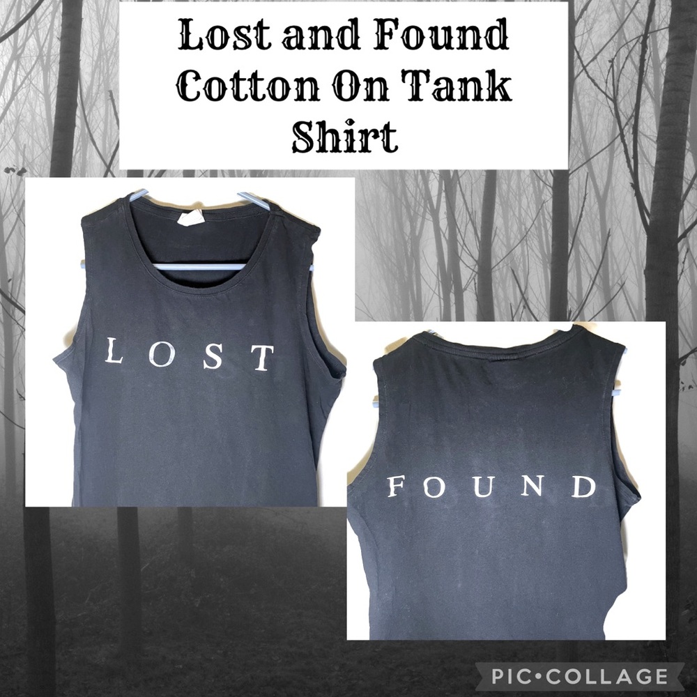 🖤 Women’s Cotton On Lost and Found Tank Shirt Size Small